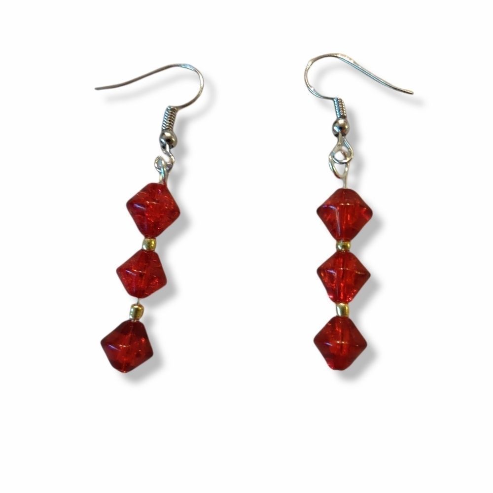 Rin's Unique Boutique - Handmade - Vampire Blood Earrings
